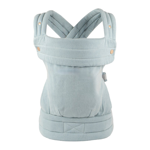 Nest Blanche Cotton Baby Carrier for Newborns to Toddlers, Cozy Wrap with Lumbar Support ,Soft Denim Fabric, 7-35lbs Adjustable Fit