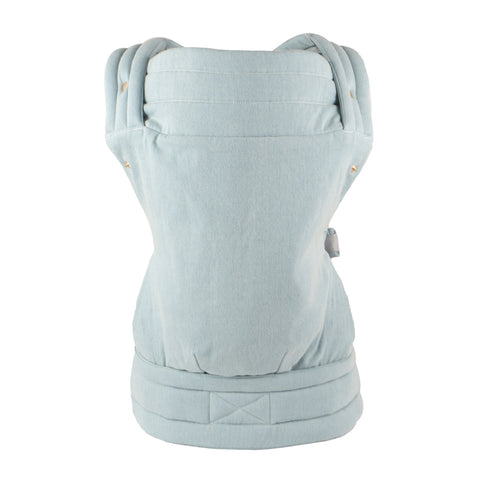 Nest Blanche Cotton Baby Carrier for Newborns to Toddlers, Cozy Wrap with Lumbar Support ,Soft Denim Fabric, 7-35lbs Adjustable Fit